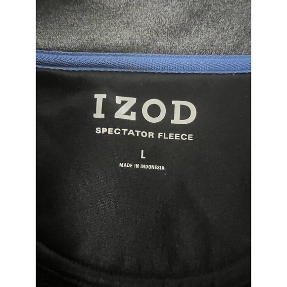 IZOD Vest Mens Large Black Spectator Fleece Full Zip‎ Sleeveless - Picture 3 of 6